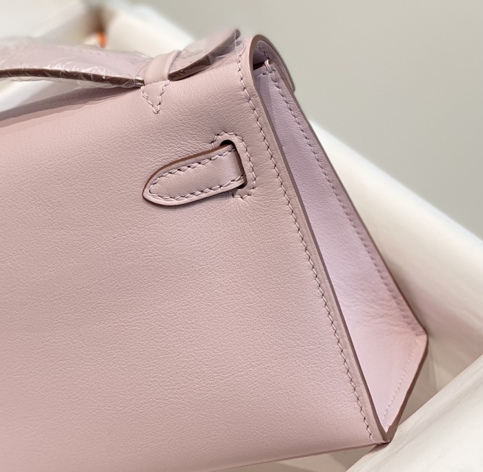 Kelly Pochette Swift Leather“22*12*7CM”-0301=