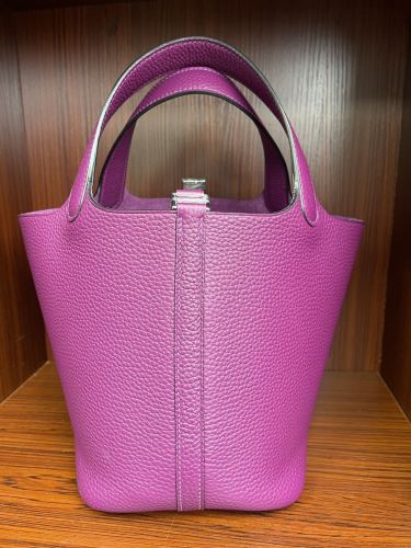 Picotin Lock 18 Bag Clemence Leather“18*18*18CM”-079=