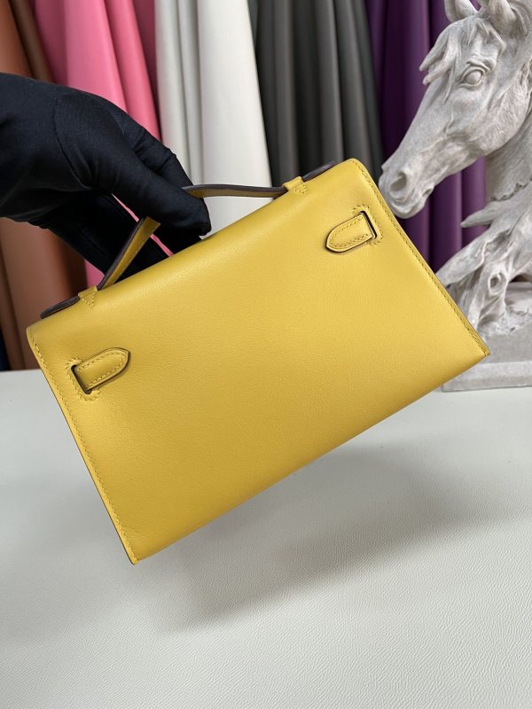 Kelly Pochette Swift Leather“22*12*7CM”-0301=