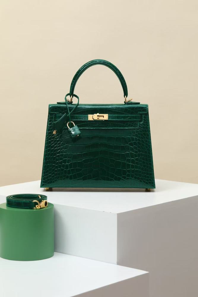 Kelly Crocodile Leather“25*19*10CM”-00051=