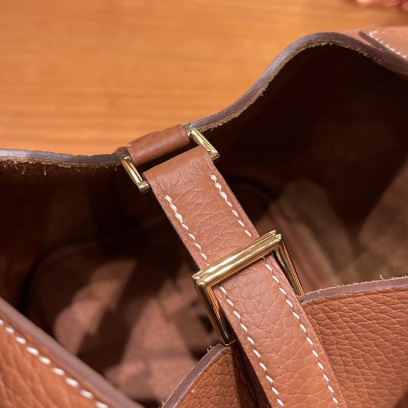 Picotin Lock 18 Clemence Leather Bag“18*18*13CM”-058=