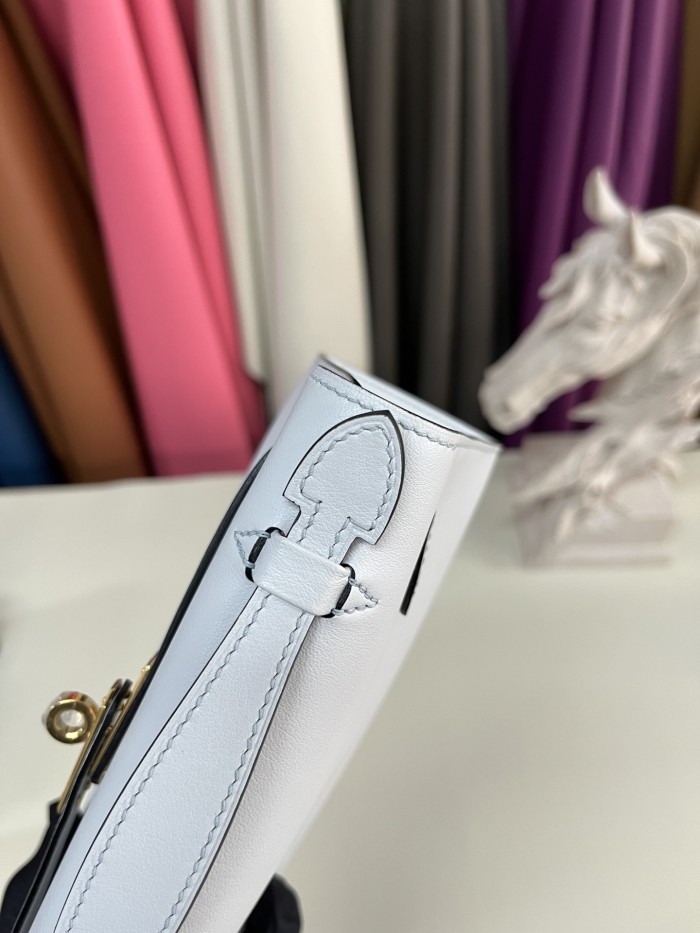 Kelly Pochette Swift Leather“22*12*7CM”-0301=
