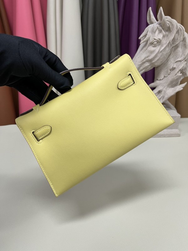 Kelly Pochette Swift Leather“22*12*7CM”-0301=