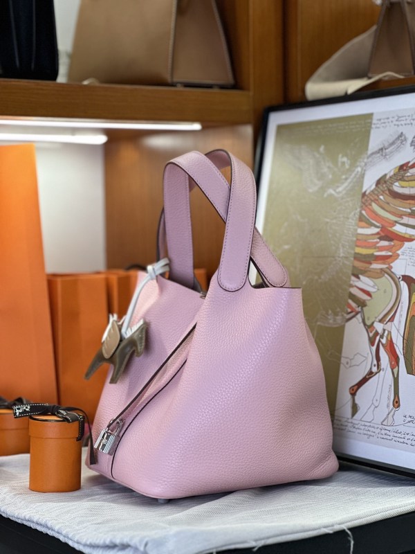 Picotin Lock 22 Bag Clemence Leather“22*22*22CM”-079=
