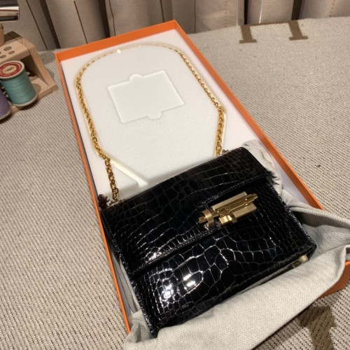 Verrou Chain Mini Bag 17 Alligator“17*14*4.2CM”-00801=