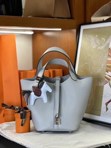 Picotin Lock 22 Bag Clemence Leather“22*22*22CM”-079=