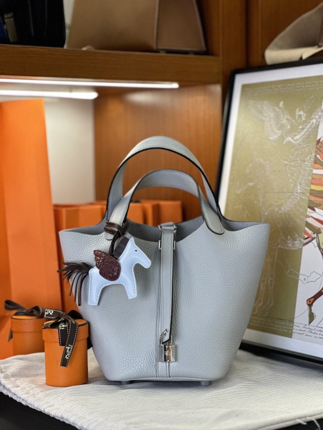 Picotin Lock 22 Bag Clemence Leather“22*22*22CM”-079=