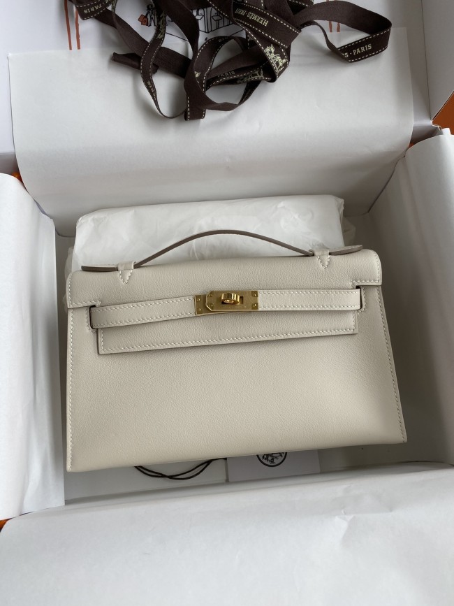 Kelly Pochette Swift Leather“22*12*7CM”-0301=