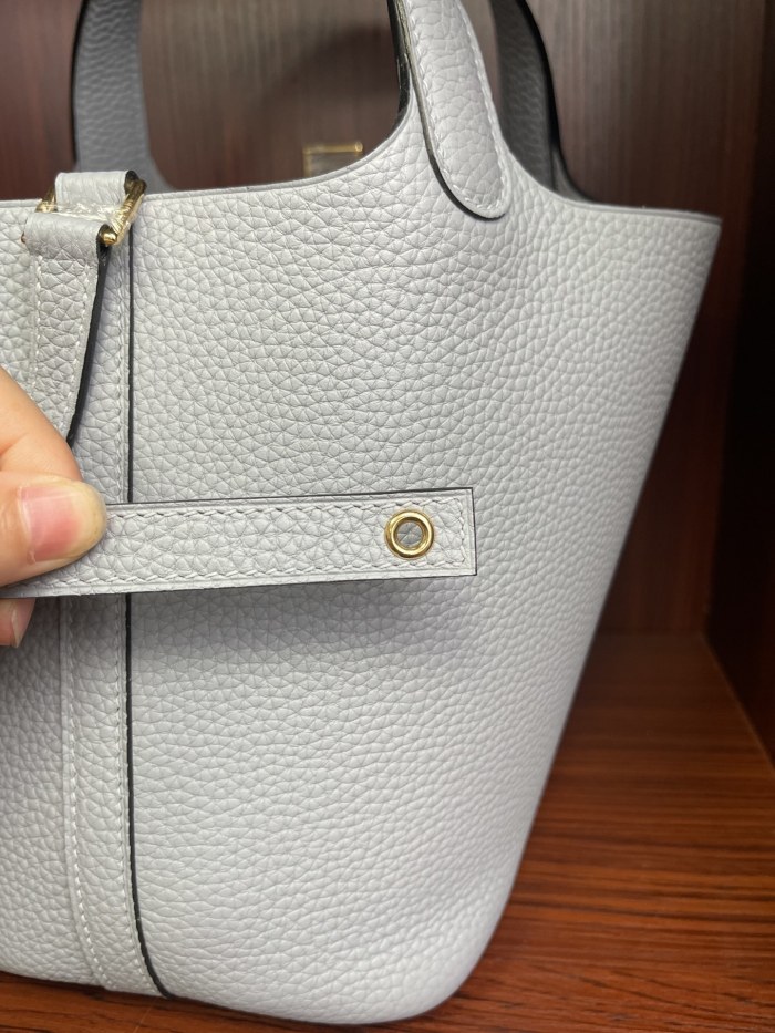 Picotin Lock 18 Bag Clemence Leather“18*18*18CM”-079=