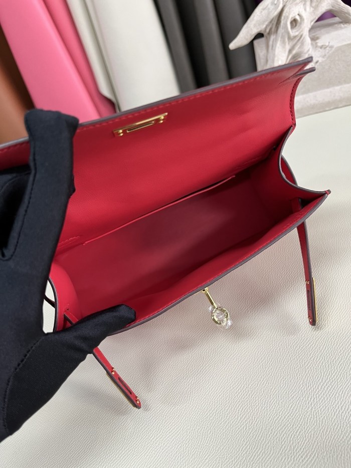 Kelly Pochette Swift Leather“22*12*7CM”-0301=