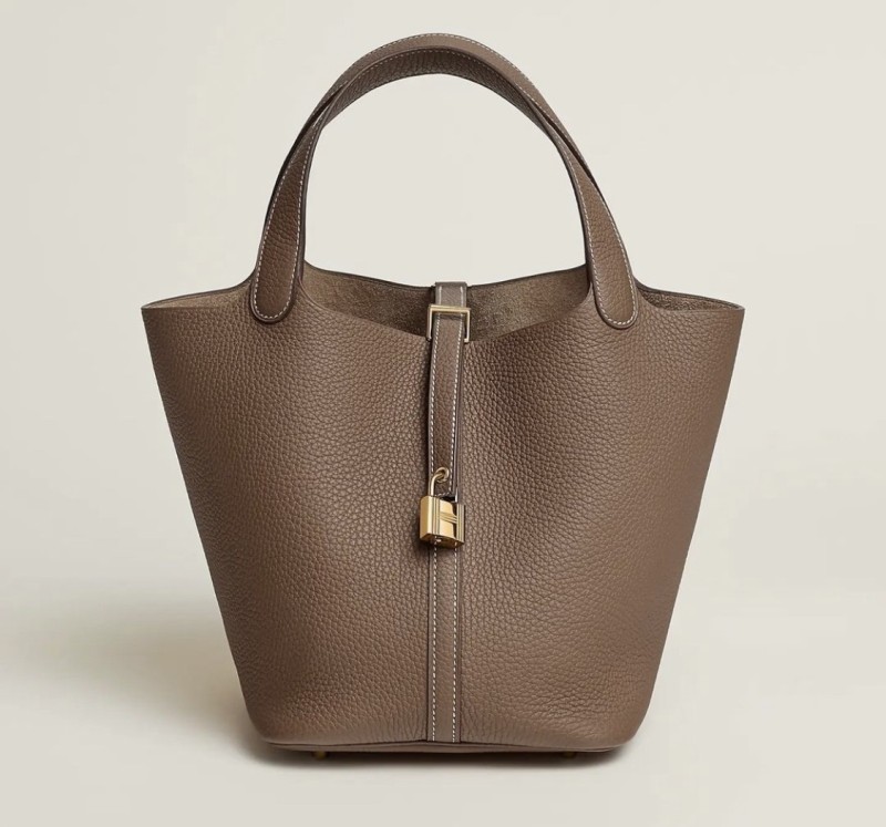 Picotin Lock 18 Clemence Leather Bag“18*18*13CM”-058=