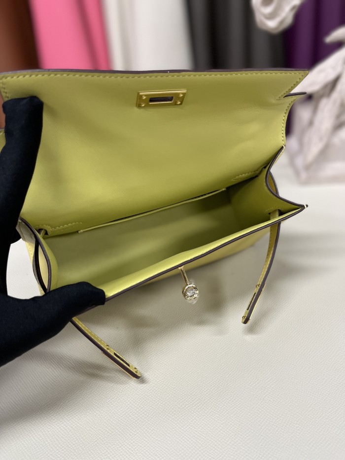 Kelly Pochette Swift Leather“22*12*7CM”-0301=