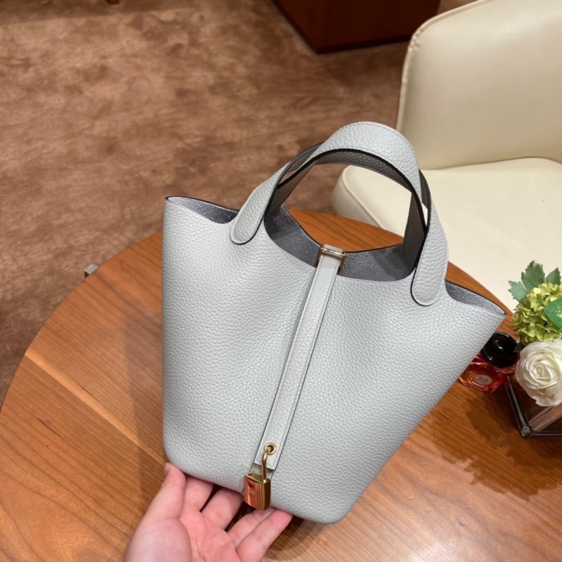 Picotin Lock 18 Clemence Leather Bag“18*18*13CM”-058=