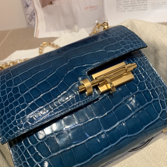 Verrou Chain Mini Bag 17 Alligator“17*14*4.2CM”-00801=