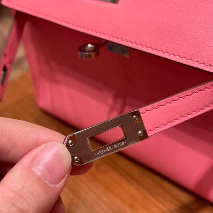 Kelly Pochette Swift Leather“22*12*7CM”-0301=