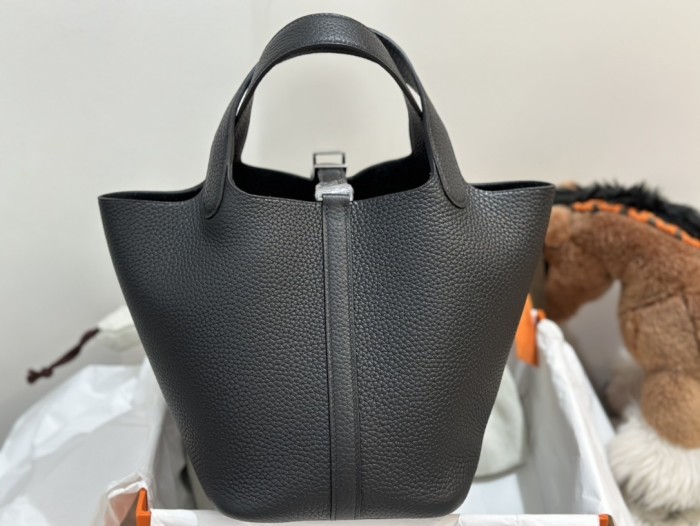 Picotin Lock 18 Clemence Leather Bag“18*18*13CM”-058=