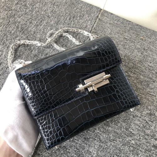 Verrou Chain Mini Bag 17 Alligator“17*14*4.2CM”-00801=