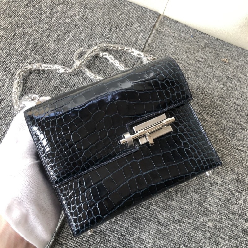 Verrou Chain Mini Bag 17 Alligator“17*14*4.2CM”-00801=