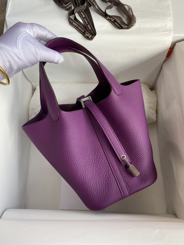 Picotin Lock 22 Clemence Leather“22*22*22CM”-079=