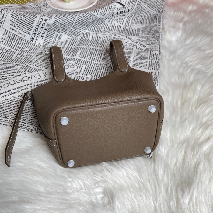 Picotin Lock 18 Bag Clemence Leather“18*18*18CM”-079=