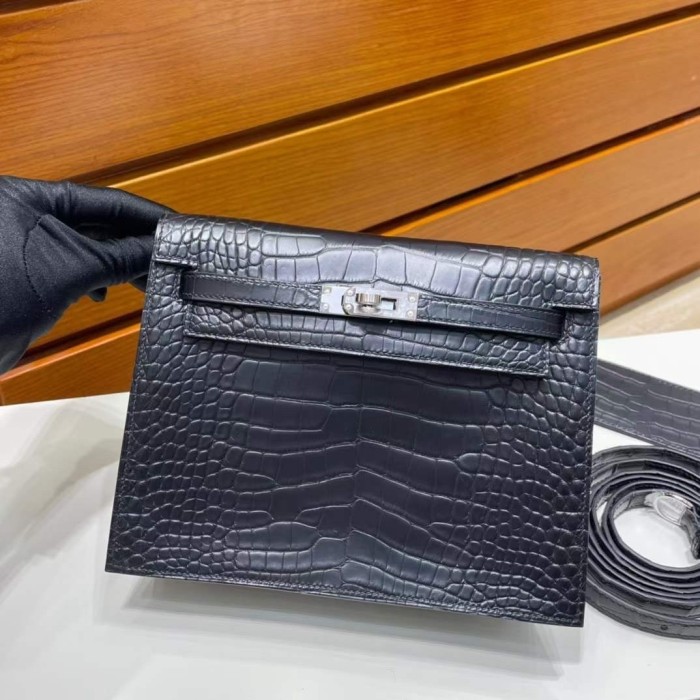 Kelly Danse  Alligator Matte“22*17*7CM”-00301=