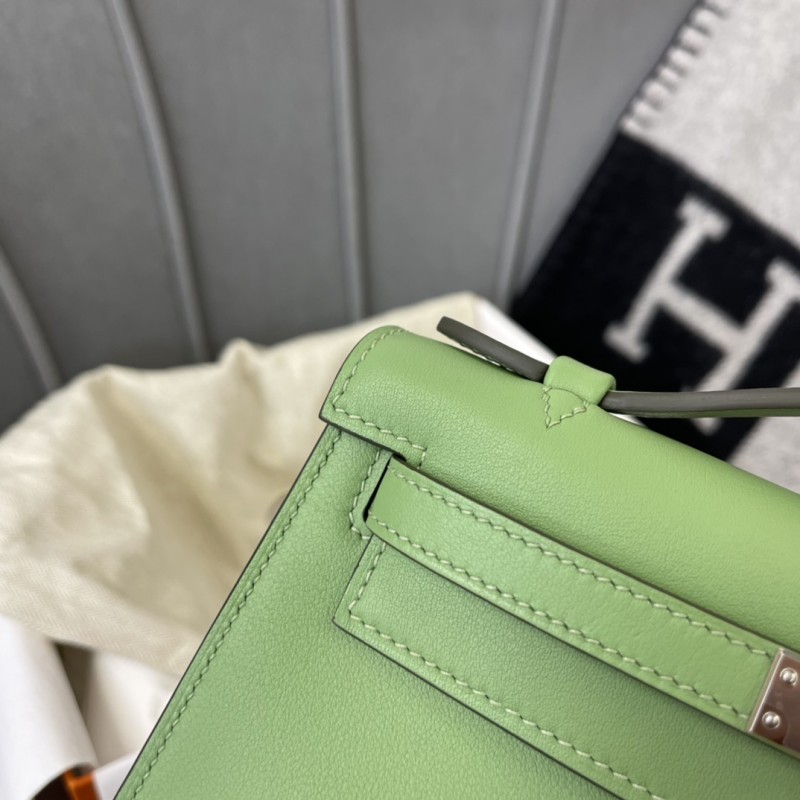 Kelly Pochette Swift Leather“22*12*7CM”-0301=