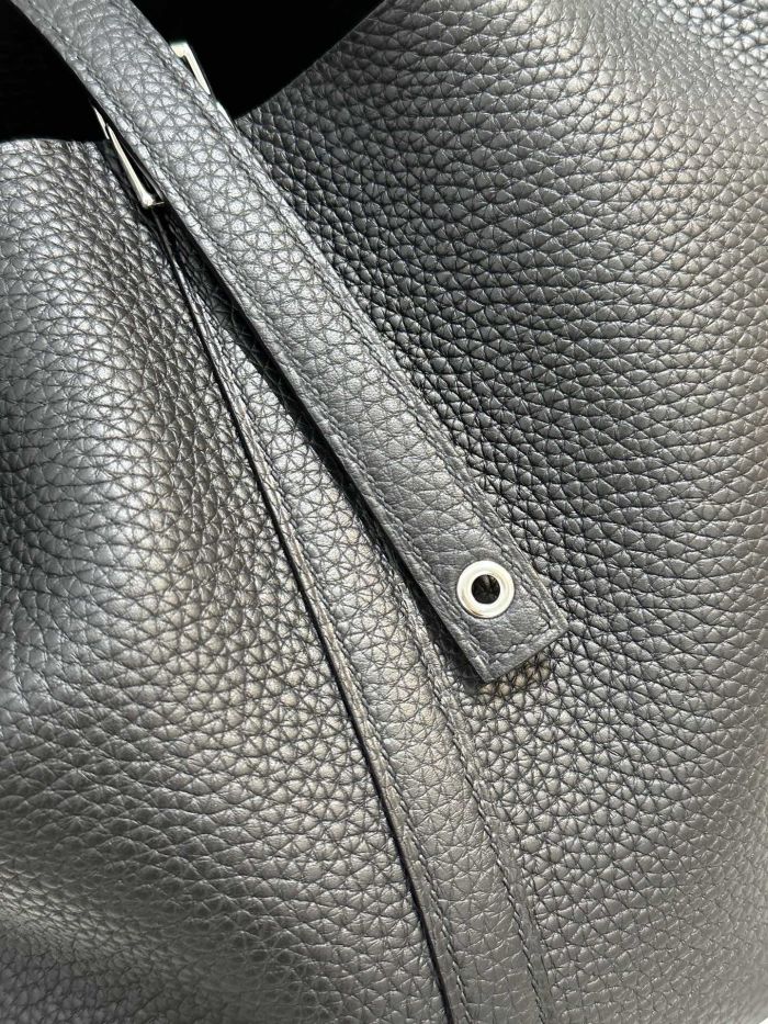 Picotin Lock 18 Clemence Leather Bag“18*18*13CM”-058=