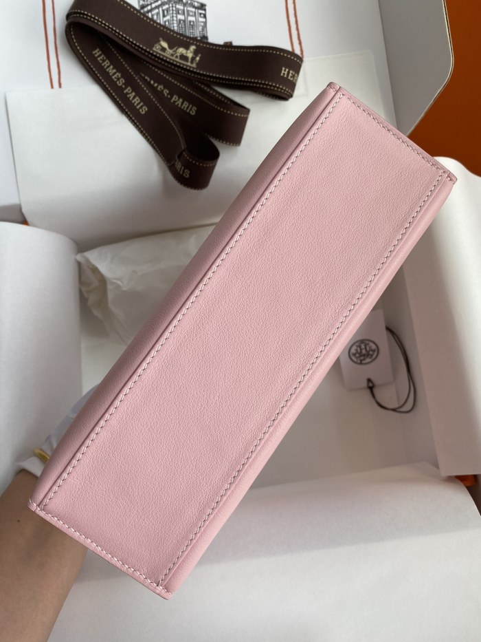 Kelly Pochette Swift Leather“22*12*7CM”-0301=