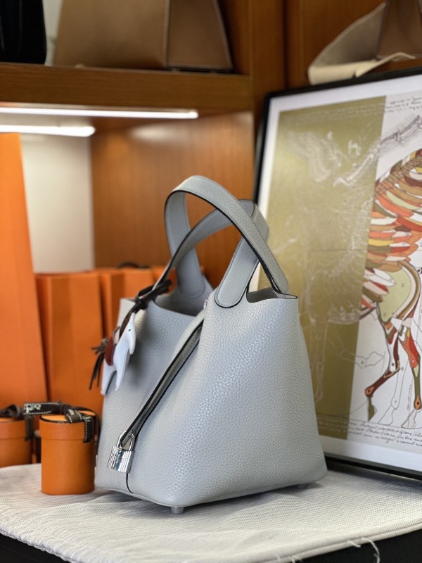Picotin Lock 22 Bag Clemence Leather“22*22*22CM”-079=
