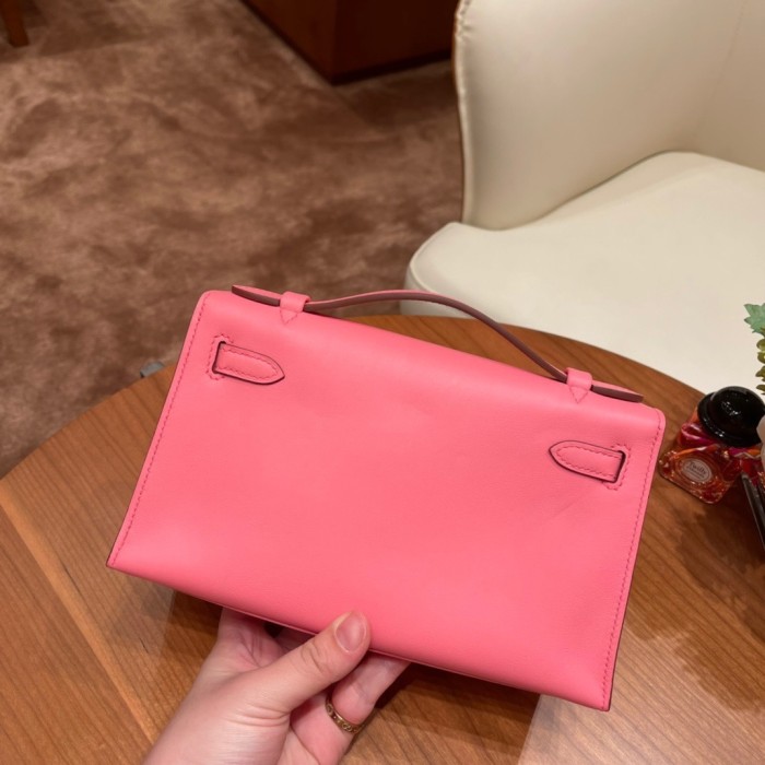 Kelly Pochette Swift Leather“22*12*7CM”-0301=