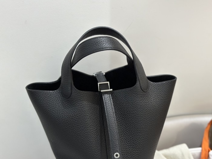 Picotin Lock 18 Clemence Leather Bag“18*18*13CM”-058=