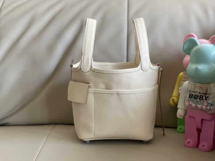 Picotin Lock 18 Clemence Leather Bag“18*18*13CM”-059=