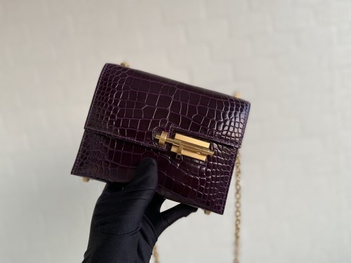 Verrou Chain Mini Bag 17 Alligator“17*14*4.2CM”-00801=