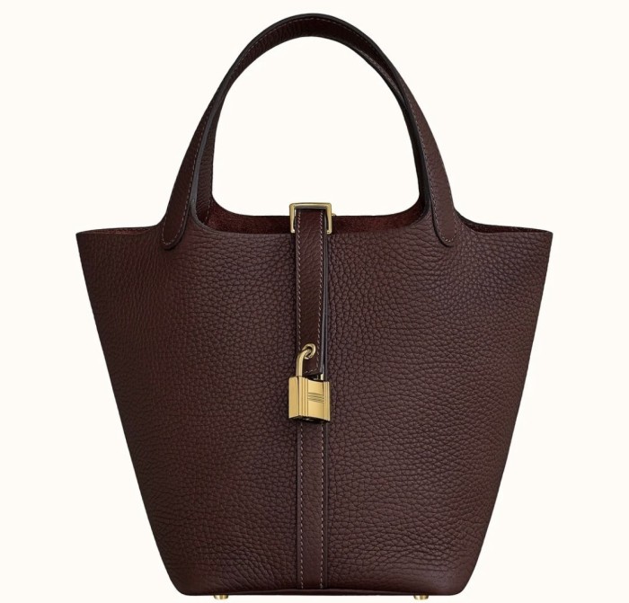 Picotin Lock 18 Clemence Leather Bag“18*18*13CM”-058=