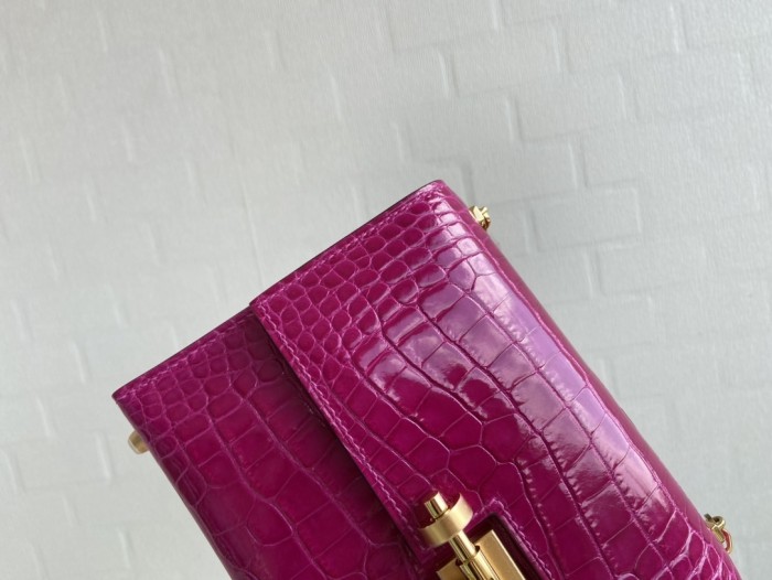 Verrou Chain Mini Bag 17 Alligator“17*14*4.2CM”-00801=