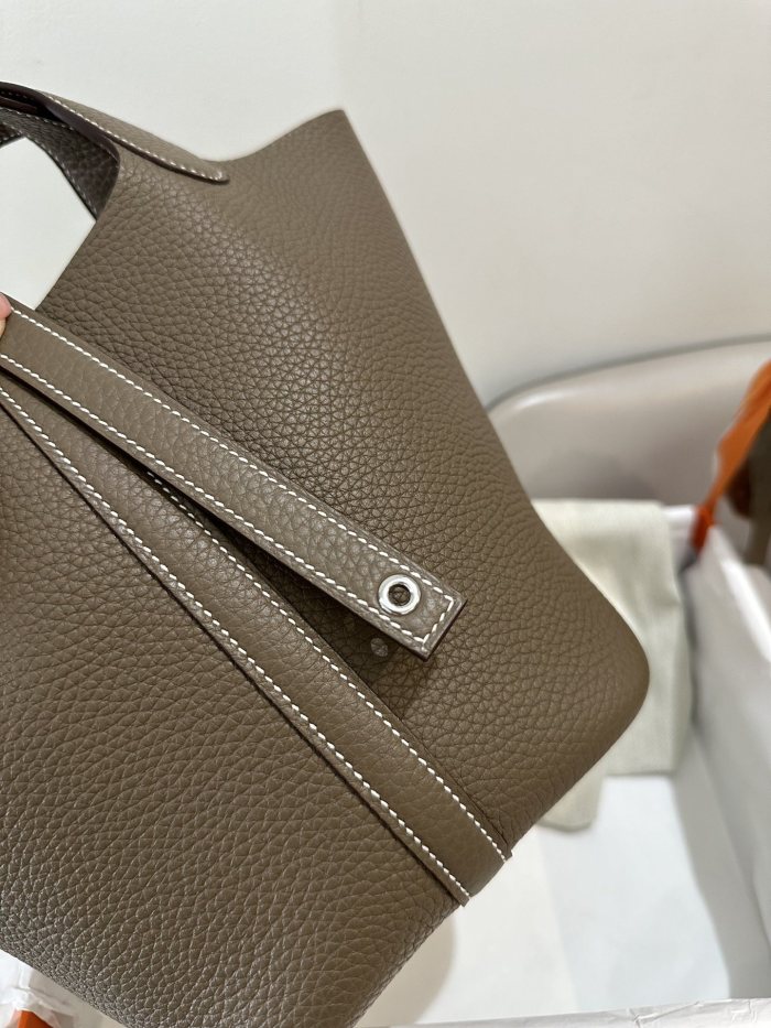 Picotin Lock 18 Clemence Leather Bag“18*18*13CM”-058=