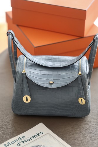 Lindy 26 Matte Niloticus Crocodile“26*18*12CM”-00801=