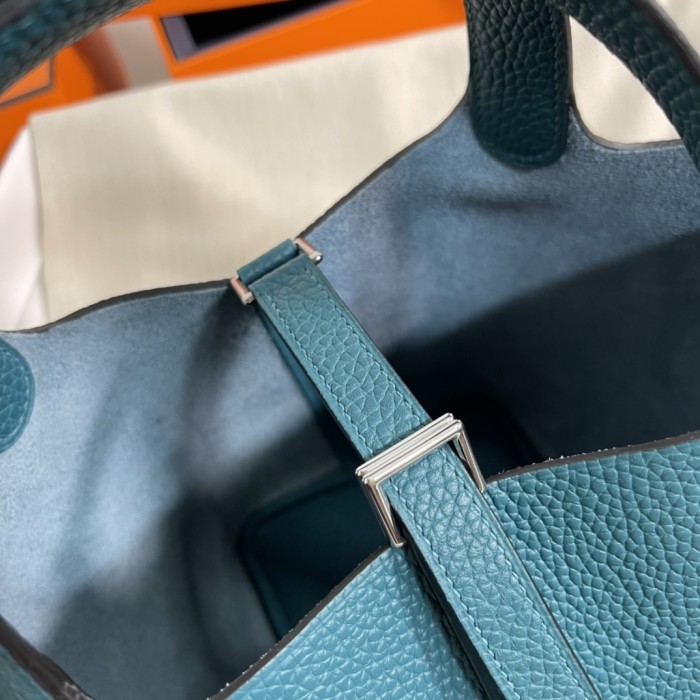Picotin Lock 18 Clemence Leather Bag“18*18*13CM”-058=