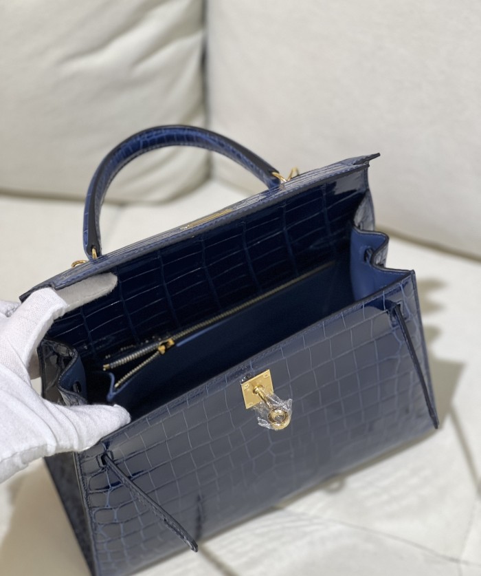 Kelly Crocodile 25 Bag“25*17*7CM”-00051=