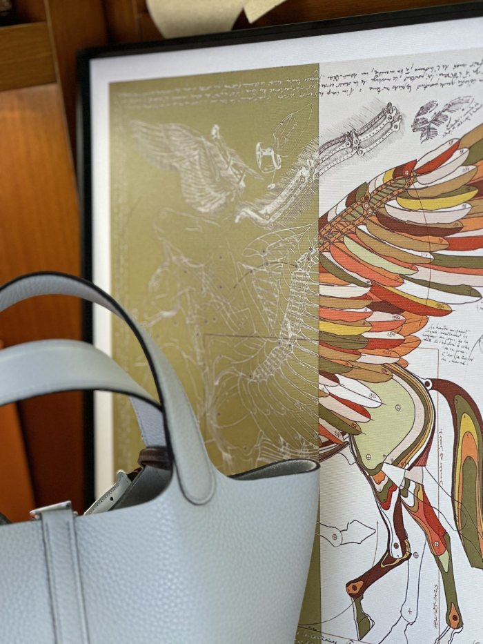 Picotin Lock 22 Bag Clemence Leather“22*22*22CM”-079=