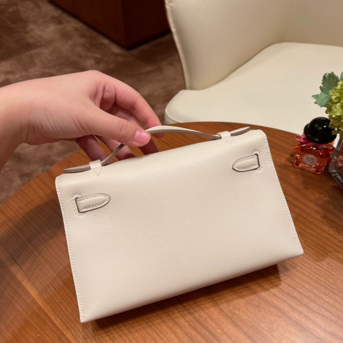 Kelly Pochette Swift Leather“22*12*7CM”-0301=