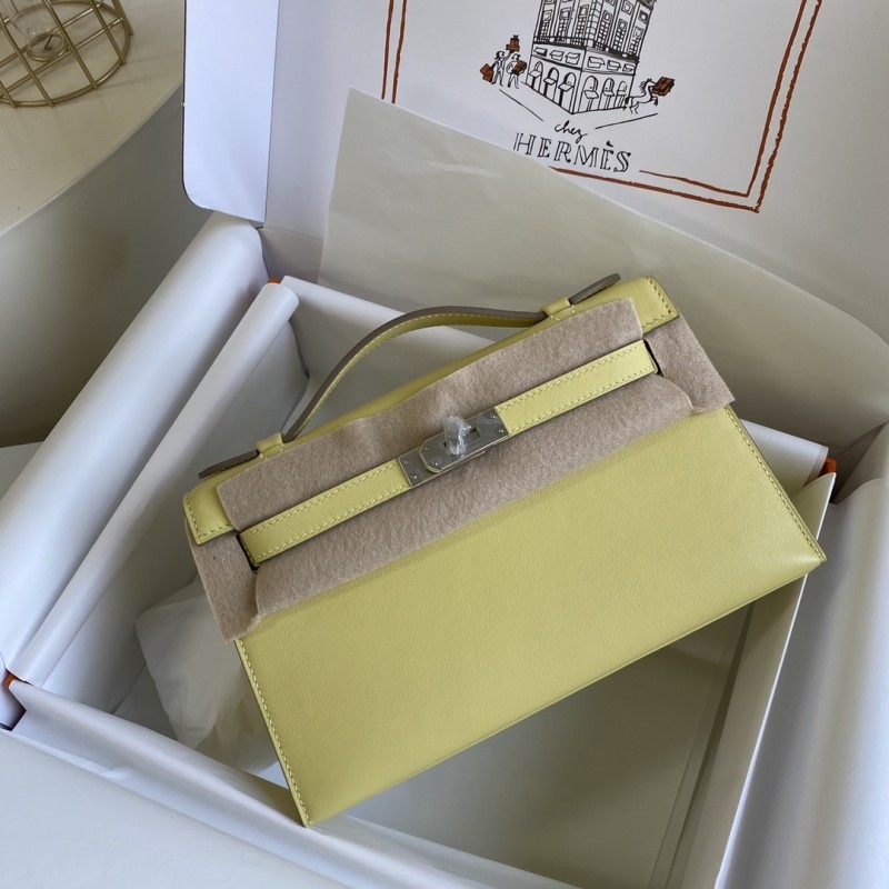 Kelly Pochette Swift Leather“22*12*7CM”-0301=