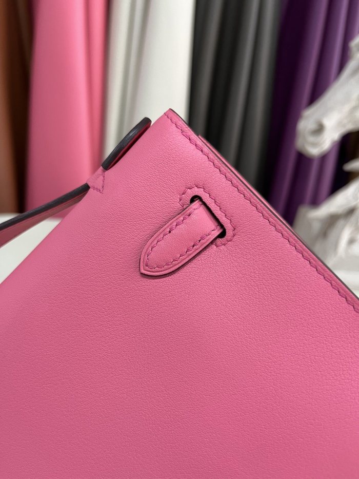 Kelly Pochette Swift Leather“22*12*7CM”-0301=