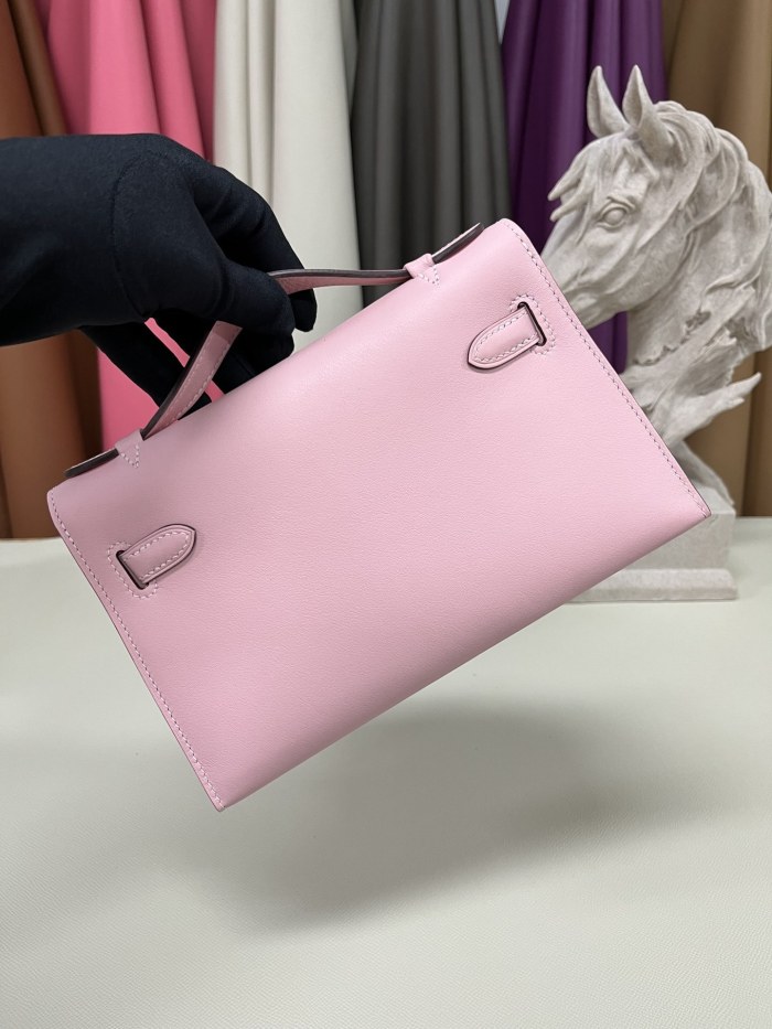 Kelly Pochette Swift Leather“22*12*7CM”-0301=