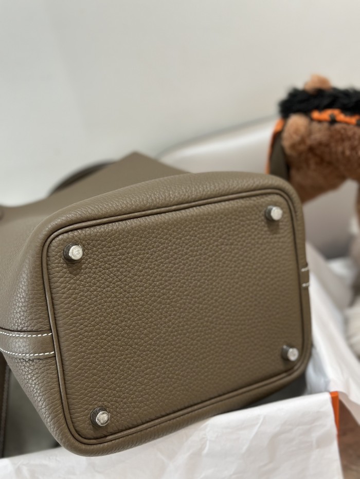 Picotin Lock 18 Clemence Leather Bag“18*18*13CM”-058=