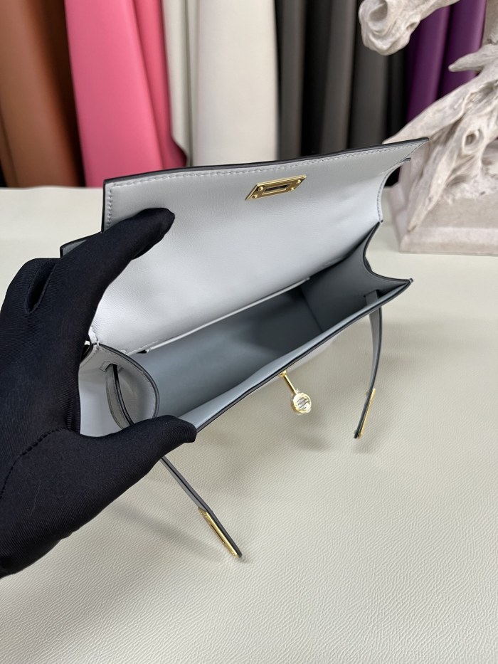 Kelly Pochette Swift Leather“22*12*7CM”-0301=