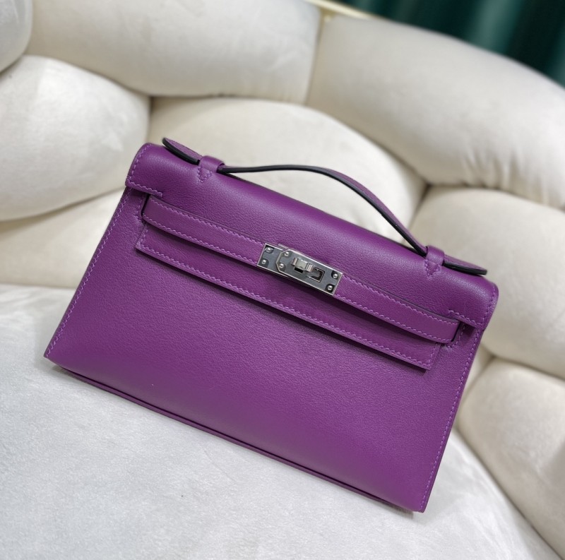Kelly Pochette Swift Leather“22*12*7CM”-0301=
