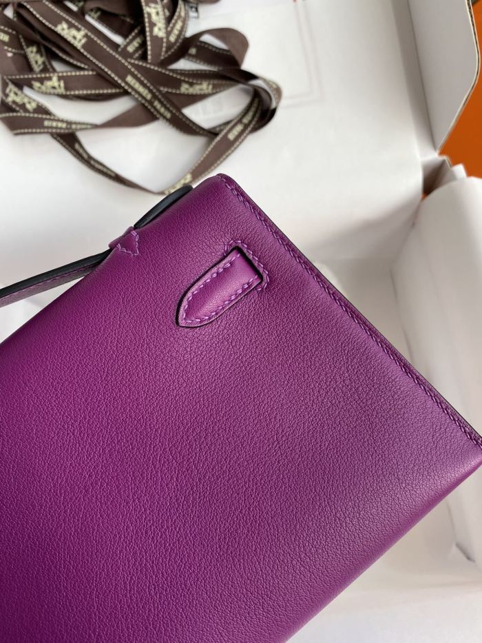 Kelly Pochette Swift Leather“22*12*7CM”-0301=