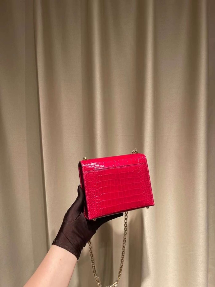 Verrou Chain Mini Bag 17 Alligator“17*14*4.2CM”-00801=