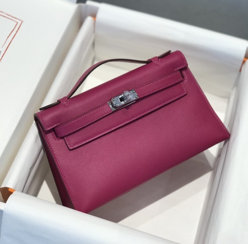 Kelly Pochette Swift Leather“22*12*7CM”-0301=